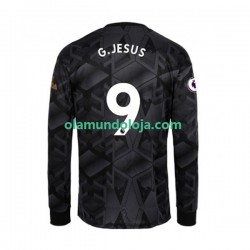 Camisola Arsenal Gabriel Jesus 9 Homem Equipamento Segundo 2022-2023 Manga Comprida
